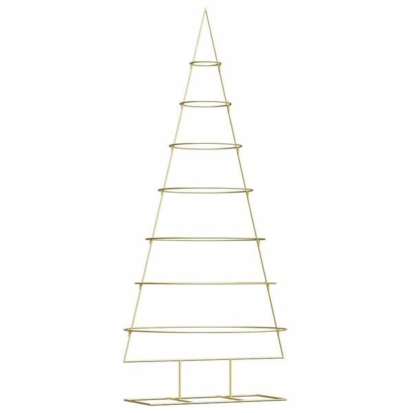 Metall-Weihnachtsbaum mit Ständer Gold 210 cm Pulverbeschichteter Stahl