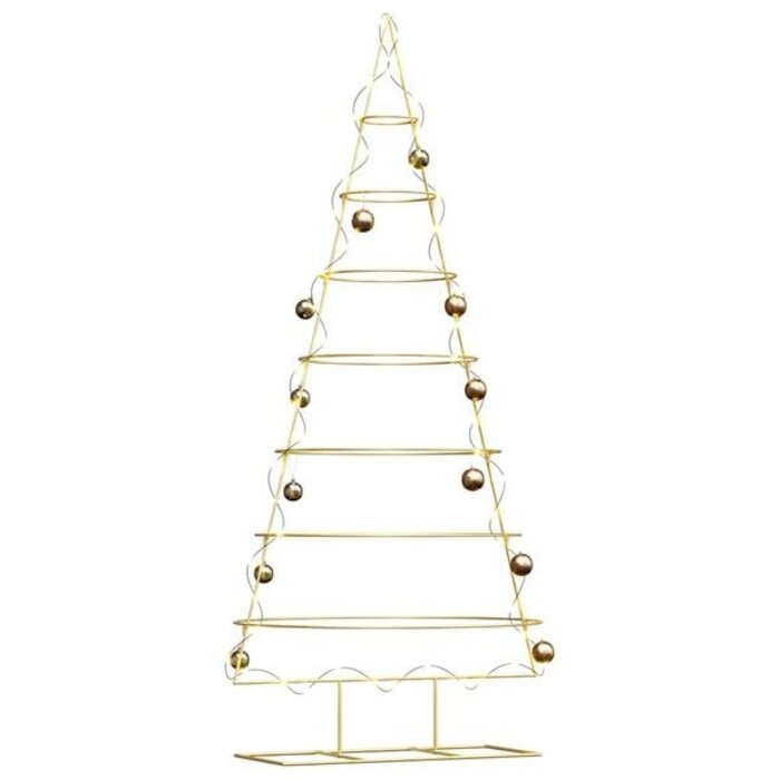 Metall-Weihnachtsbaum mit Ständer Gold 210 cm Pulverbeschichteter Stahl