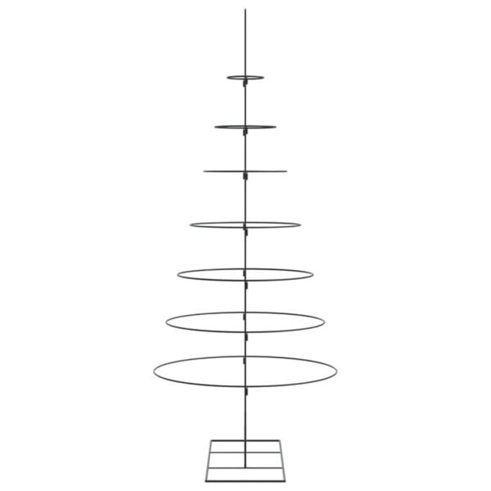 vidaXL Weihnachtsbaum-Dekoration 210 cm Schwarz Metall