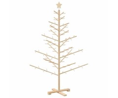 Holz-Weihnachtsbaum Natur 150 cm Massiv Kiefernholz - Outlet