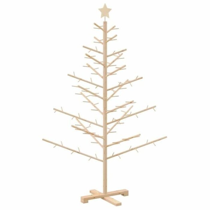 Holz-Weihnachtsbaum Natur 150 cm Massiv Kiefernholz - Outlet