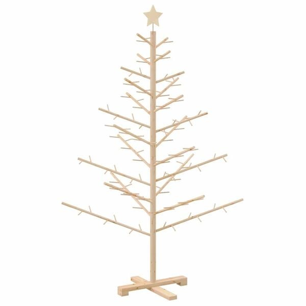 Moderner Holz-Weihnachtsbaum 150 cm - Natur Kiefernholz - Bis zu 35% Rabatt