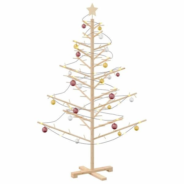 Moderner Holz-Weihnachtsbaum 150 cm - Natur Kiefernholz - Bis zu 35% Rabatt