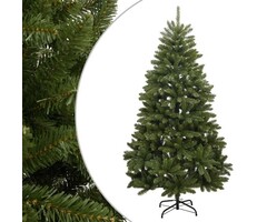 Künstlicher Weihnachtsbaum mit Scharnierkonstruktion und Ständer, 180 cm, Grün, PVC & Metall