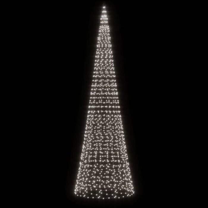 LED Weihnachtsbaum Fahnenmast 1534 LEDs Kaltweiß 500 cm – Outlet