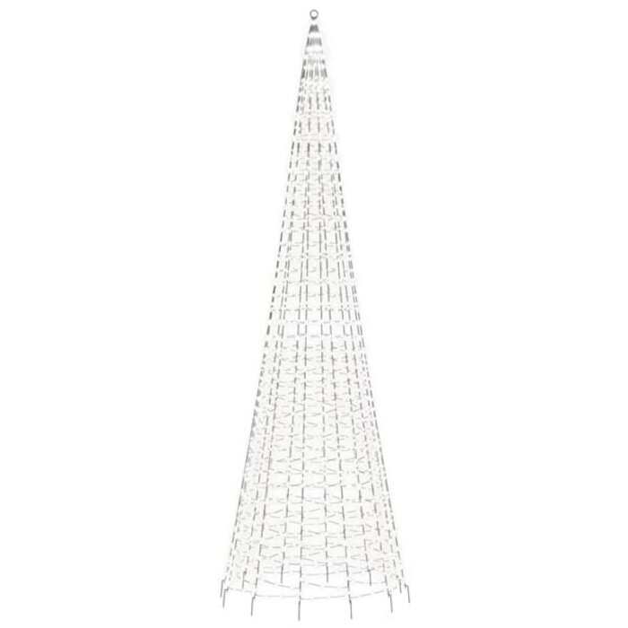 LED Weihnachtsbaum Fahnenmast 1534 LEDs Kaltweiß 500 cm – Outlet