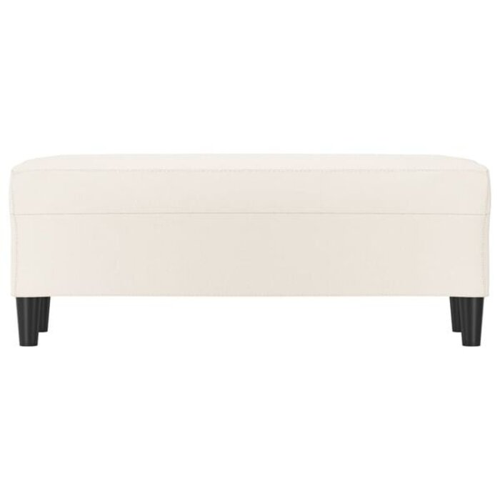 Sitzbank Kunstleder Creme 100x35x41 cm | Polsterbank | Ottomane | Möbel