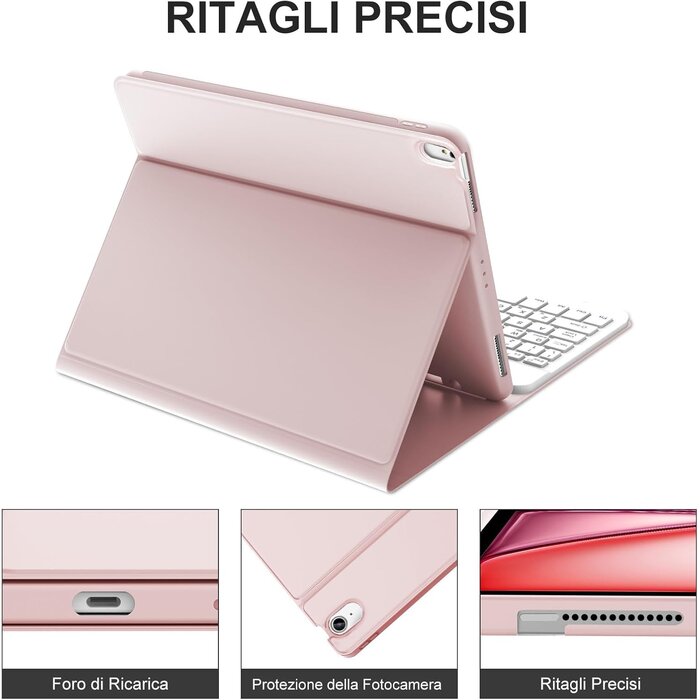 iPad Air 11" Tastatur-Hülle Pink, Italienisch QWERTY mit Stifthalter - bis zu 30% Rabatt
