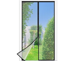 Magnetischer Fliegenschutz für Balkontüren | Insektenschutz 95x220cm - Schwarz