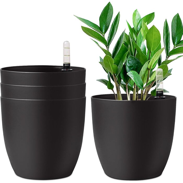 Bis zu 30% Rabatt: Selbstbewässernde Pflanzgefäße, 4er Set, Weiß, 15cm