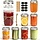 Glas-Aufbewahrungsgläser mit Deckel, 240ml, 8 Stück, Glas - Ideal für Kräuter, Marmelade & mehr