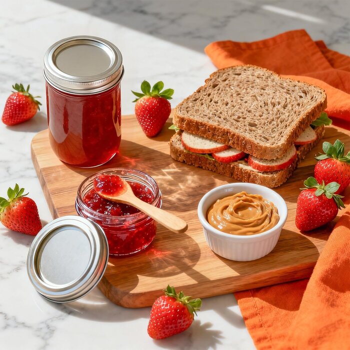 Glas-Aufbewahrungsgläser mit Deckel, 240ml, 8 Stück, Glas - Ideal für Kräuter, Marmelade & mehr