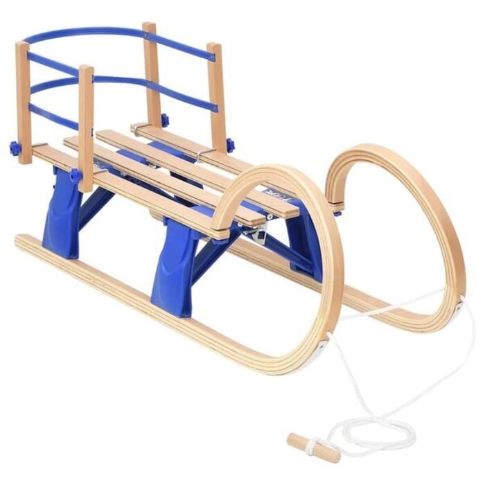 Klappbarer Holzschlitten mit Rückenlehne 110cm - bis zu 35% Rabatt!