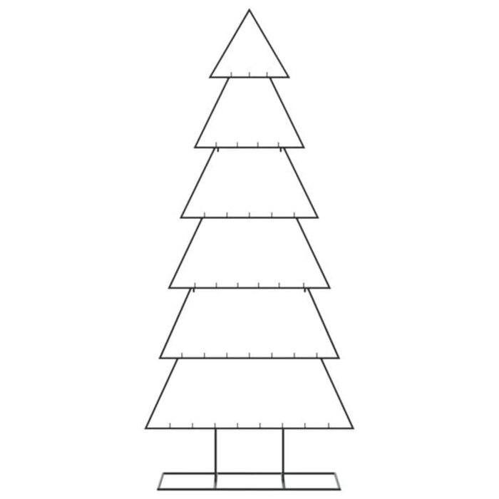 Metall Weihnachtsbaum Dekoration 180 cm Schwarz Stahl - DIY-Schmuck