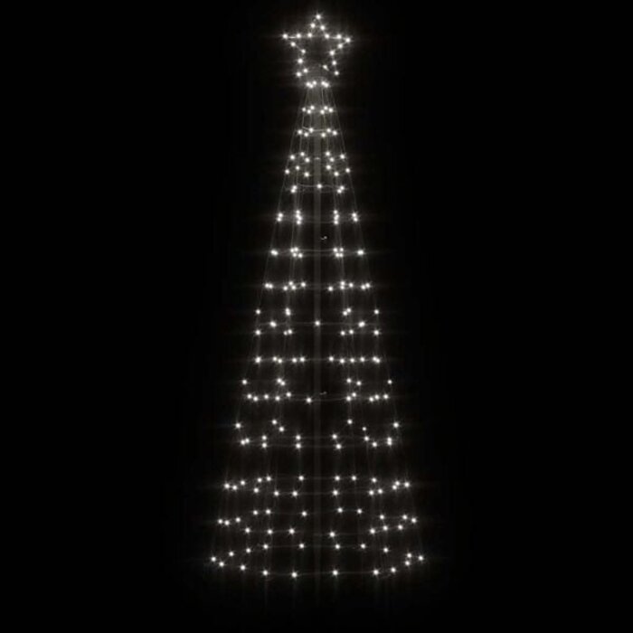 LED Weihnachtsbaum mit Erdspießen 220 LEDs Kaltweiß 180 cm