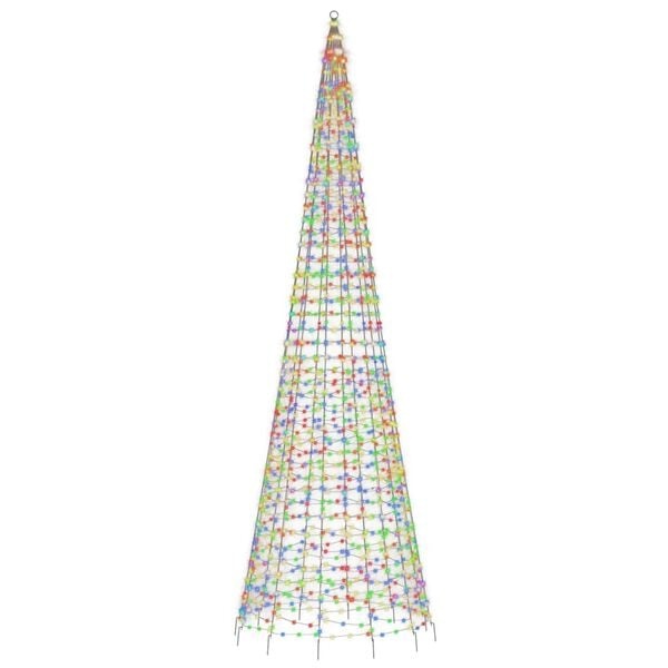 LED Fahnenmast Lichterkette 500 cm, Bunt - Festliche Beleuchtung bis zu 35% günstiger!