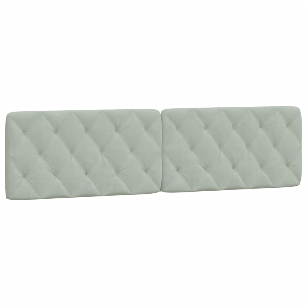 Kopfkissen Samt Hellgrau 200x200 cm für Bettrahmen - Bis zu 35,0% reduziert!