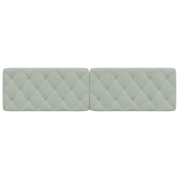 Kopfkissen Samt Hellgrau 200x200 cm für Bettrahmen - Bis zu 35,0% reduziert!