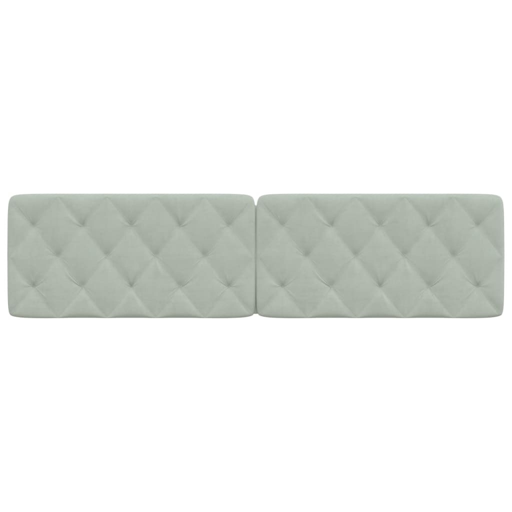 Kopfkissen Samt Hellgrau 200x200 cm für Bettrahmen - Bis zu 35,0% reduziert!