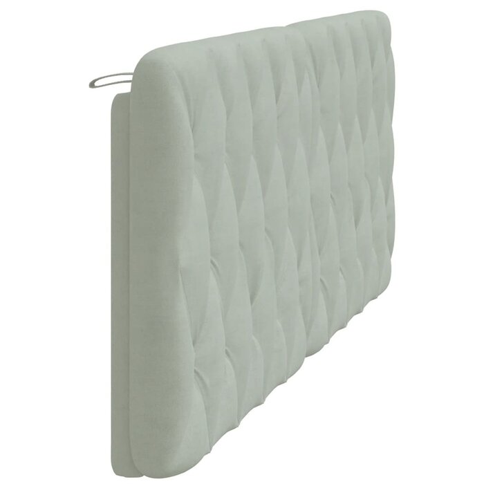 Kopfkissen Samt Hellgrau 200x200 cm für Bettrahmen - Bis zu 35,0% reduziert!