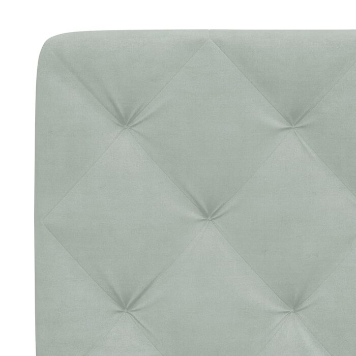 Kopfkissen Samt Hellgrau 200x200 cm für Bettrahmen - Bis zu 35,0% reduziert!