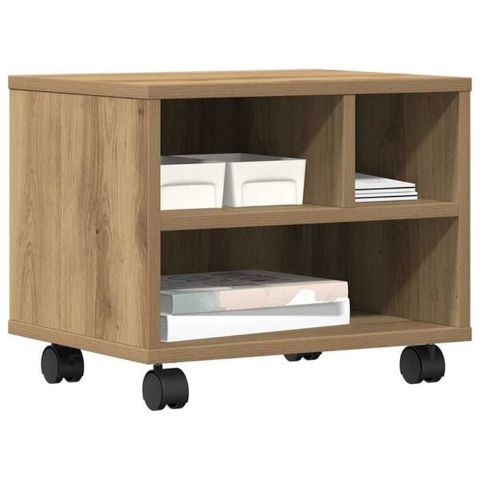 Schreibtischuntergestell für Drucker, Artisanal Eiche, 41x32x33,5 cm, Holzwerkstoff – Outlet