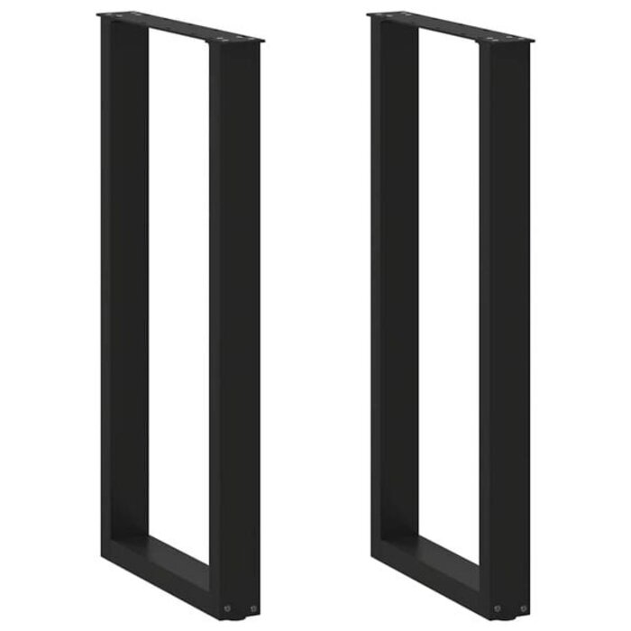 Bartischbeine U-Form Schwarz (2 Stk.) - Robust & Stylisch, bis zu 35% Rabatt!