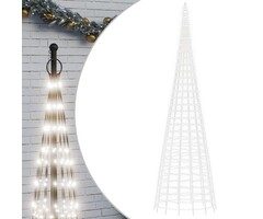 LED-Weihnachtsbaum für Fahnenmast, 3000 LEDs, Kaltweiß, 800 cm