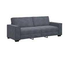 3-Sitzer Sofa 180 cm Samt Dunkelgrau