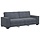 3-Sitzer Sofa 180 cm Samt Dunkelgrau