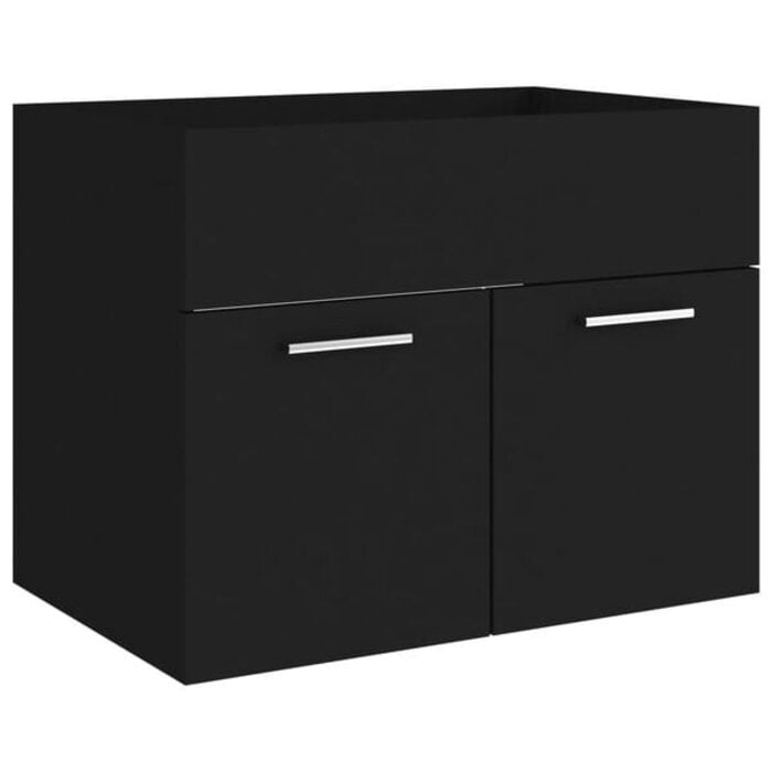 Waschbeckenunterschrank 60x38,5x46 cm Holzwerkstoff Schwarz