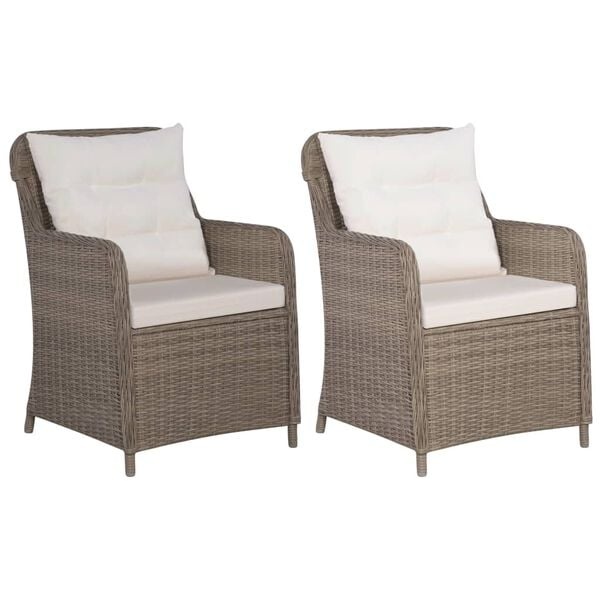 Gartenstühle 2er Set mit Kissen, Poly Rattan - Bis zu 35% Rabatt!
