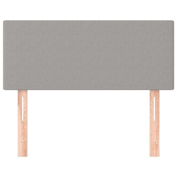 vidaXL Kopfteil Stoff Hellgrau 90x5x78/88 cm