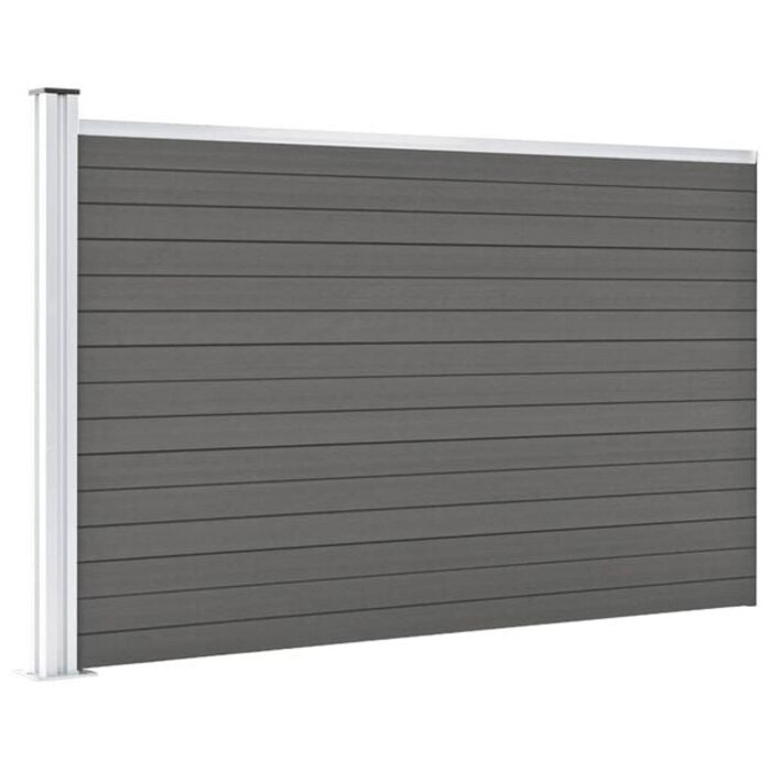 Gartenzaun 175x105 cm Grau, HKC, doppelseitig - Jetzt bis zu 35% Rabatt!