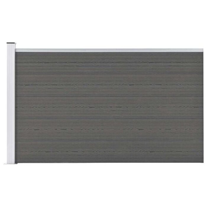 Gartenzaun 175x105 cm Grau, HKC, doppelseitig - Jetzt bis zu 35% Rabatt!