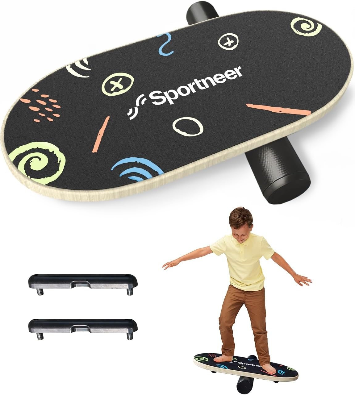 Hölzernes Balance Board für Kinder - Wobble Board mit bis zu 30% Rabatt