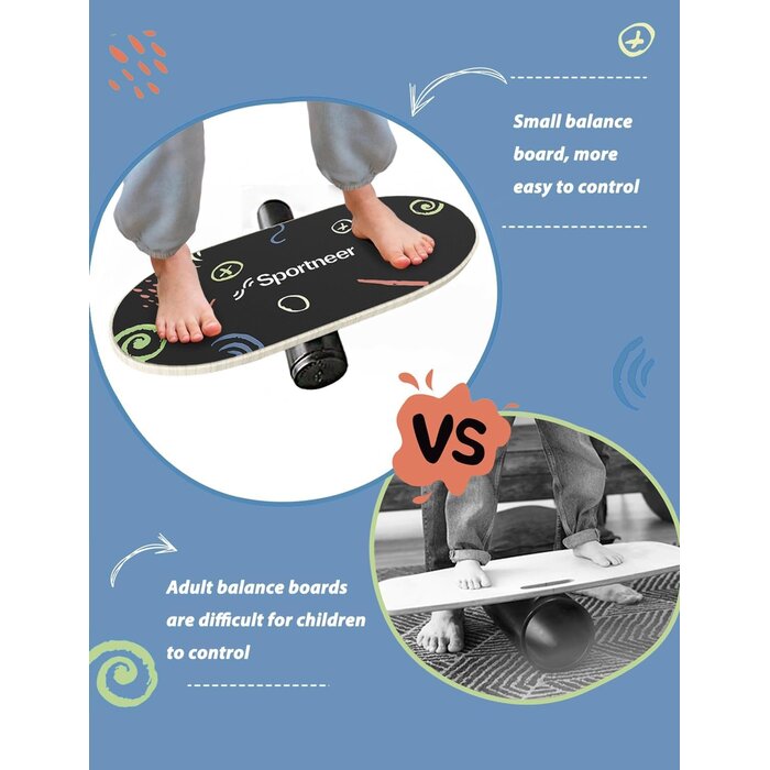 Hölzernes Balance Board für Kinder - Wobble Board mit bis zu 30% Rabatt