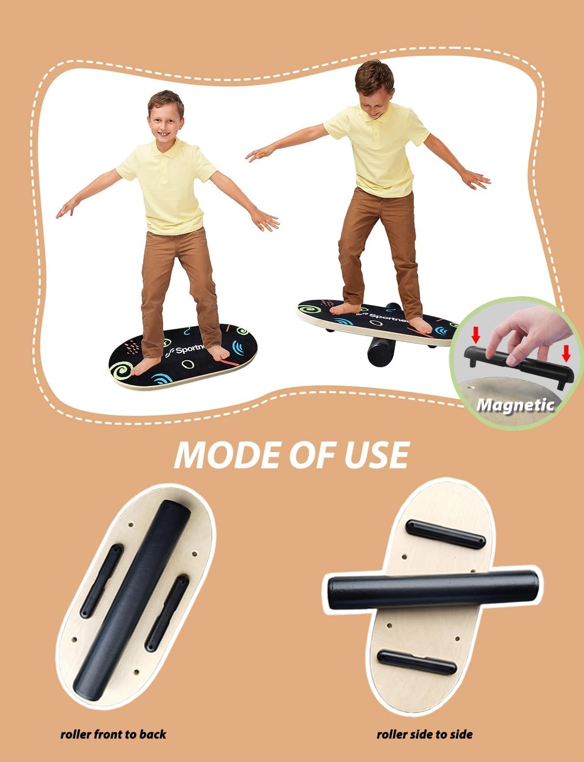 Hölzernes Balance Board für Kinder - Wobble Board mit bis zu 30% Rabatt