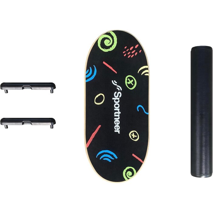 Hölzerne Balance Board für Kinder, Wobble Board für Gleichgewichtstraining, 19,7 x 8,5 Zoll, Birkenholz