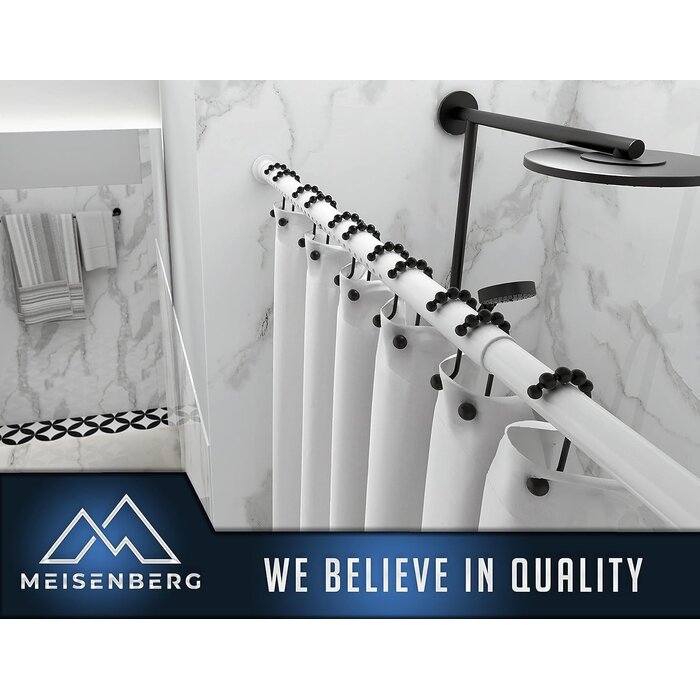 Spann-Vorhangstange Weiß, 360-410 cm – Bohren Nicht Notwendig, Teleskopstange aus Stahl für Fenster und Türen