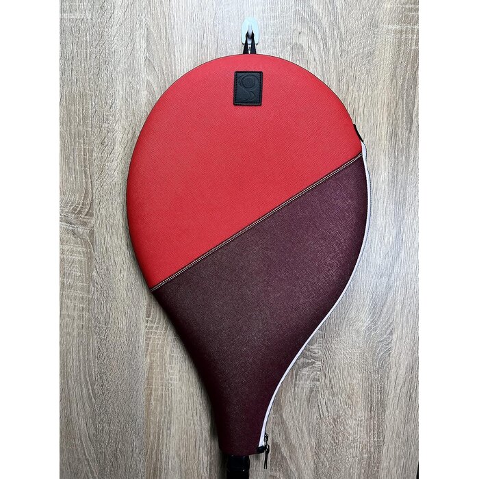Tennisschläger Hülle, Wasserdichtes Neopren, Rot/Kirsche, 51x31cm