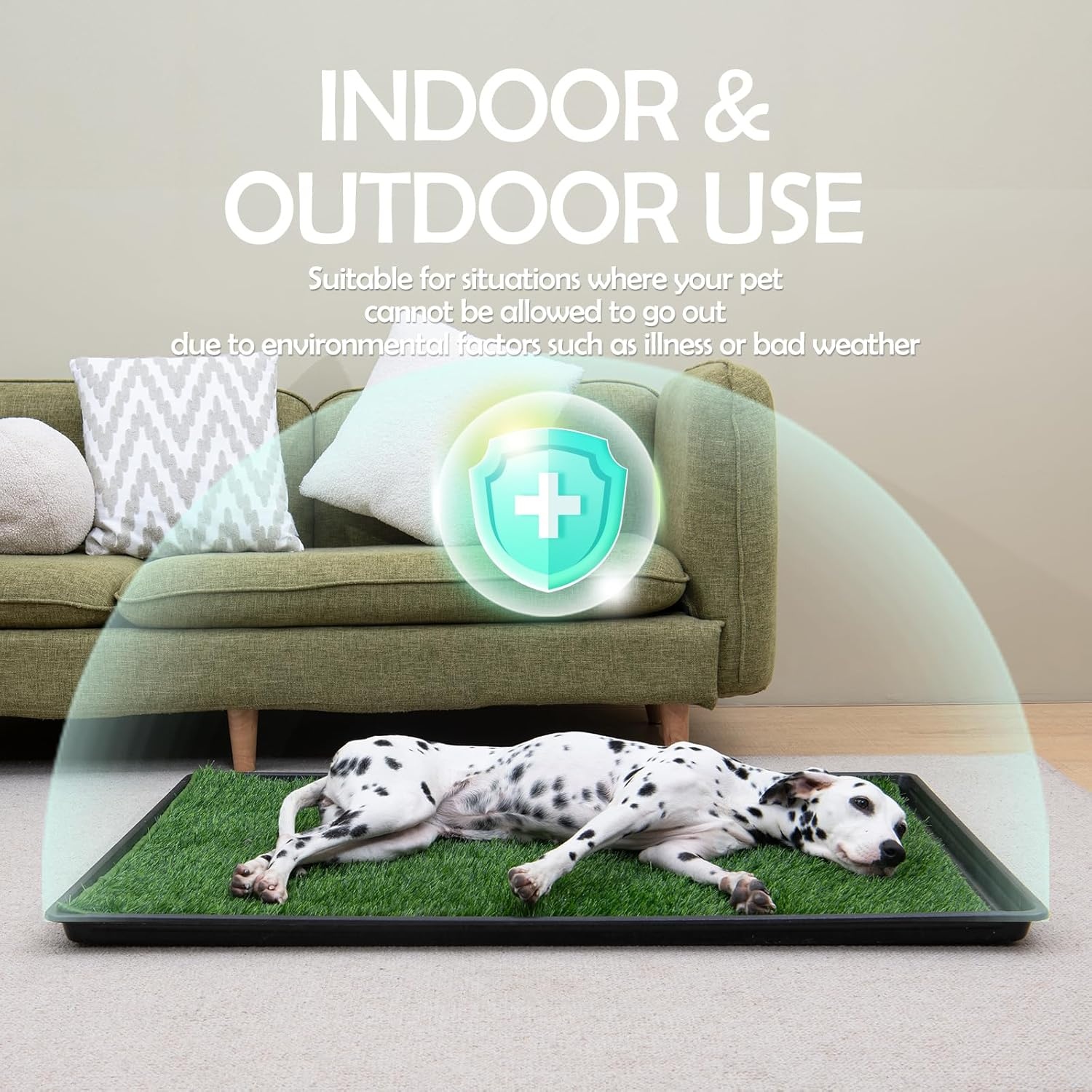Kunstrasen Hundeklo Set Groß 85x59 cm mit 2 Matten - bis zu 30% Rabatt