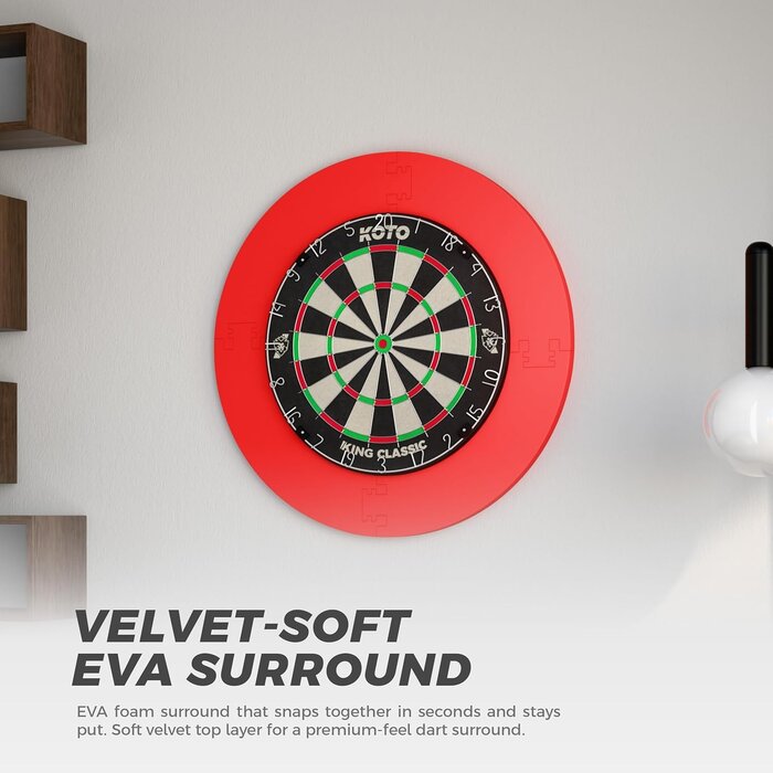 Dart Surround EVA 4-teilig Schwarz - Wandschutz für Dartscheiben - Bis zu 30% Rabatt