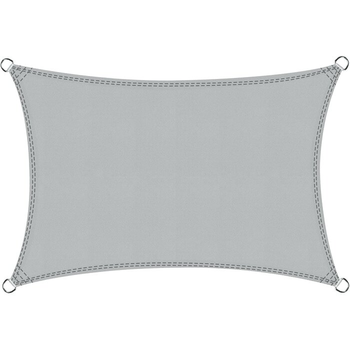 Sonnensegel Rechteckig 4x5m Wasserfest PES Sandfarben mit UV-Schutz für Terrasse, Garten, Balkon