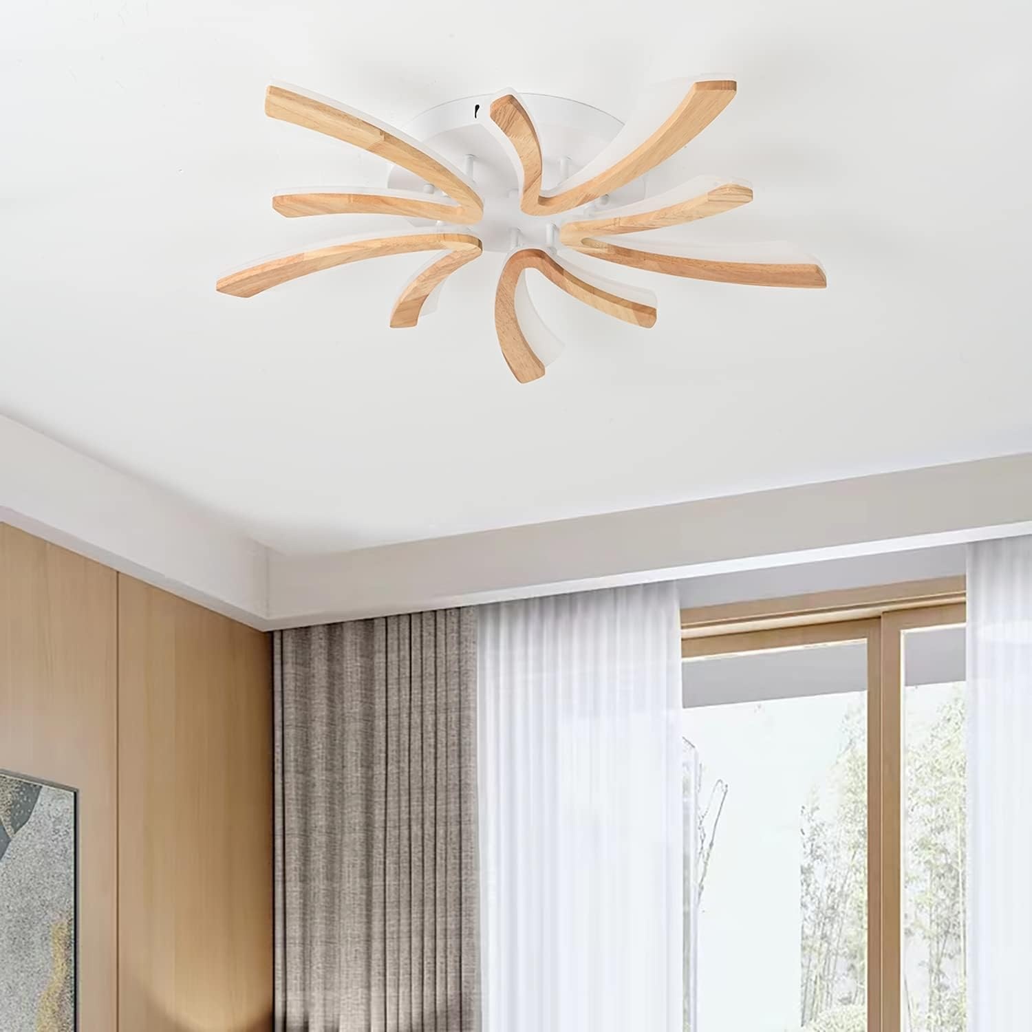 Design Holz-Deckenleuchte Ø 70cm, dimmbar LED - Bis zu 30% Rabatt sichern!