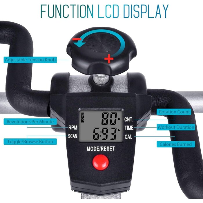 Mini-Heimtrainer mit LCD-Display – Für Arme & Beine – Kompakter Pedaltrainer für zu Hause