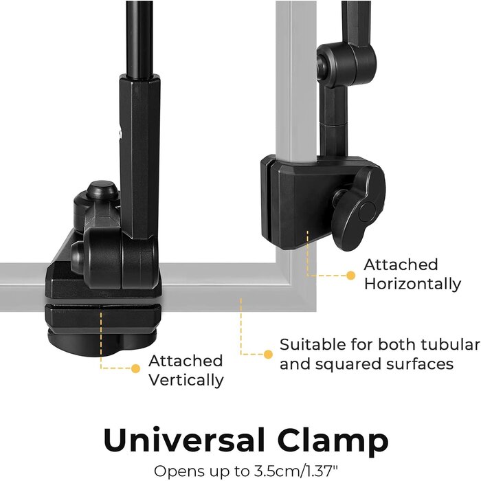 XL Strand Sonnenschirm mit Klemme, Schwarz, UPF 50+, Glasfaser