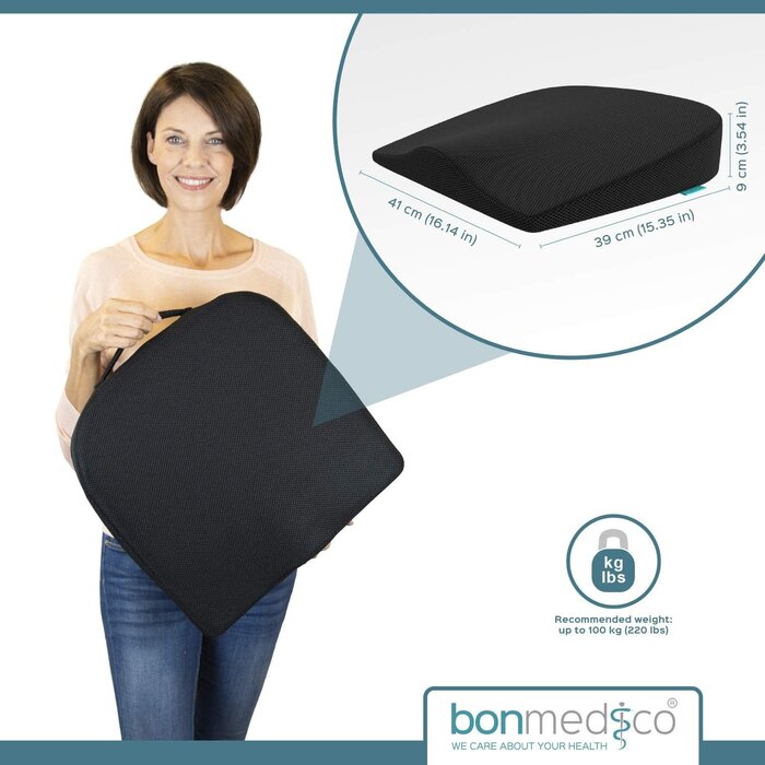 Ergonomisches Visco-Keilkissen Schwarz - Bis zu 30% Outlet-Rabatt!