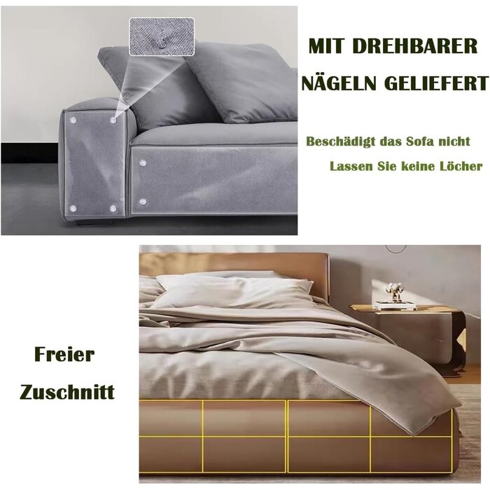 Möbel & Tür Kratzschutzfolie | 100cm x 45cm Katzenschutz | Selbstklebend Transparent