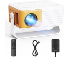Mini Projektor, Full HD 1080p, tragbar, Heimkino Beamer für Smartphones, PS5, Kinder